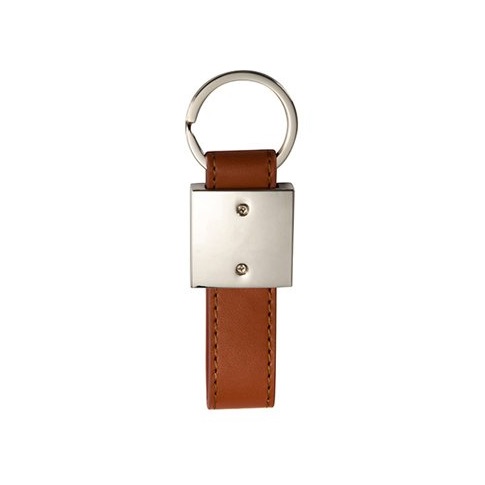 Square eco leather keychain for printing